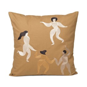 Ferm LIVING Bavlněný polštář Free Cushion Sugar Kelp 50 x 50 cm, hnědá barva, textil