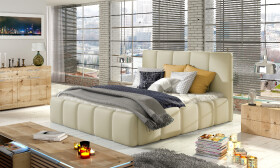 Postel Edvige - dřevěný rám + plynový zdvih + úložný prostor Rozměr: 180 x 200 cm, látka: Soft 33