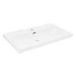Nábytkové umyvadlo SAT B-Way 81x46,5 cm bílá matná s otvorem pro baterii uprostřed SATBW8046WM SATBW8046WM