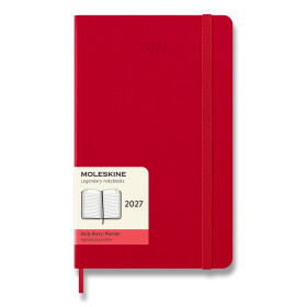 Diář MOLESKINE 2027 denní tvrdý červený L