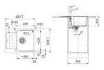 FRANKE - Urban Fragranitový dřez UBG 611-62, 62x50 cm, matná černá 114.0700.097