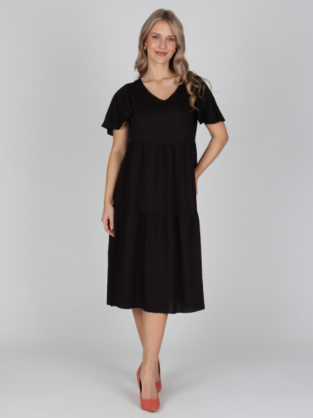 EVONA a.s. Dámské šaty FIRENZE černé - FIRENZE ČERNÁ UNI