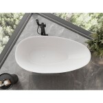 MEXEN - Milano volně stojící vana litý mramor 150 x 82, bílá lesk 57301508510