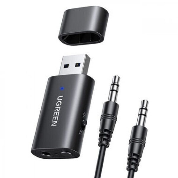 UGREEN CM523 Audio adaptér USB-A na Jack 3.5mm Bluetooth 5.1 černá (60300)