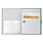 Busy B Notýsek na hesla A6 Teal, modrá barva, papír, textil