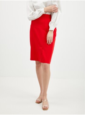 Orsay Červená dámská pouzdrová sukně Dámské
