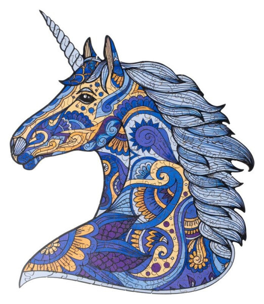 Dřevěné puzzle - Jednorožec