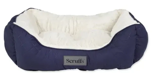 Scruffs Wilton Box Bed tmavě modrá M / Pelech pro psy / Bočnice / Polyester / 60 x 50 cm / Pratelný (974-662621)