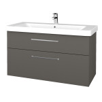 Dřevojas - Umyvadlová skříňka Q MAX SZZ2 105 - N06 Lava / Úchytka T04 / N06 Lava 331825E