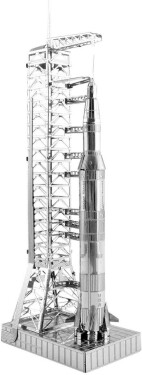 Piatnik Metal Earth 3D kovový model Apollo Saturn V s rampou