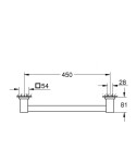 GROHE - QuickFix Start Cube Madlo, délka 50 cm, matná černá 410952430