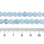 Přírodní akvamarín - ∅ 6 mm - třída A - 1 ks