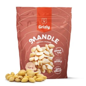 GRIZLY Mandle natural loupané 250 g