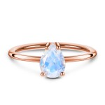 Royal Fashion prsten 14k zlato Vermeil GU-DR8705R-ROSEGOLD-MOONSTONE Velikost: 7 (EU: 54-56)