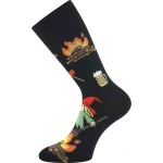 LONKA Ponožky unisex trendy ELVIRA s obrázkem ČARODĚJNICE (3 páry) 35-38 127010