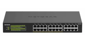 Netgear GS324P černá / Switch / 24x Gigabit Ethernet / PoE+ / Unmanaged / 210W (GS324P-100EUS)