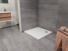 Lansanit Sprchová vanička EX 800x800 mm, bez nožiček, čtverec LANEX80C