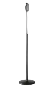 Jednoruční mikrofonní stojan s litinovým podstavcem / Stojan na mikrofon / výška 1060–1790 mm / černá (26085)