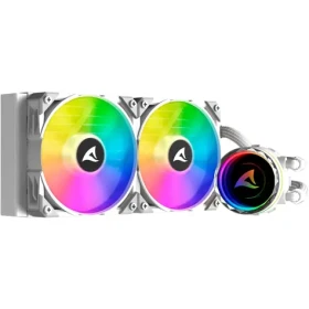 Sharkoon S80 RGB AIO 240mm bílá / 2x 120mm / 2000 RPM / 71 CFM / 35dB / 4-pin / Intel AMD (4044951038602)