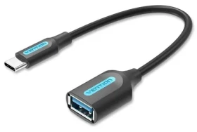 Vention USB-C na USB-A OTG kabel černá / Kabel USB / USB 3.2 Gen 1 / 5 Gbit/s / 0.15 m (CCVBB)