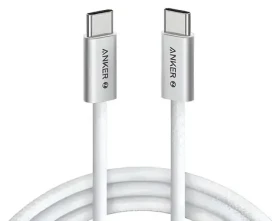 Anker Zolo bílá / Kabel / USB-C - USB-C / 1,8 m / 240 W / PD 3.1 (A8060H22)