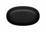 Umyvadlo na desku SAT Aula 60x36 cm černá mat bez otvoru pro baterii, bez přepadu SATAU6036C SATAU6036C