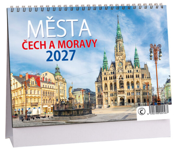 Stolní kalendář 2027 Aria Města Čech a Moravy