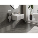 MEXEN/S - Rivel koupelnová skříňka 70 cm s umyvadlem Vela, 1 šuplík, reliéf , šedá mat/bílá mat 91A20-07023-1-BF62-W23M01