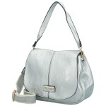Trendy dámská koženková kabelka na rameno Coveri Grayson new, stříbrná