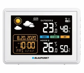 BLAUPUNKT WS30WH bílá / Meteostanice / měření teploty a vlhkosti / LCD displej / venkovní teploměr (5901750506055)