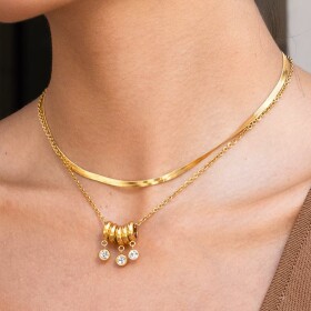 ELENYS Aura – pozlacený náhrdelník 18K žluté zlato Délka náhrdelníku: 40+5 cm / max. 45 cm