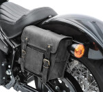 Kožená boční retro moto brašna černá 1ks