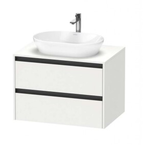 DURAVIT - Ketho.2 Umyvadlová skříňka s výřezem 57x80x55 cm, 2 zásuvky, matná bílá K24895018180000