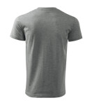 Basic tričko pánské tmavě šedý melír 2XL