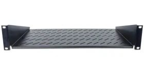 Intellinet perforovaná police do racku černá / Rack police / 19" / 2U / hloubka 250 mm / nosnost 25 kg (712507)
