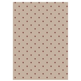 Ib Laursen Balicí papír Red Hearts – 5 m, hnědá barva, papír