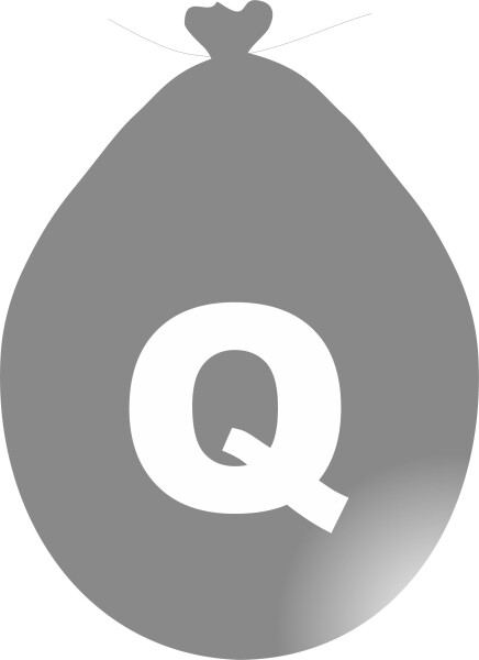 Balónek písmeno Q stříbrné balonky.cz Balónek písmeno Q stříbrné balonky.cz