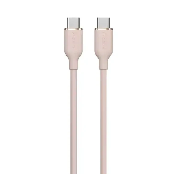 Devia Jelly Series silikonový kabel růžová / Kabel USB-C - USB-C / 1,2 m (6938595386688)