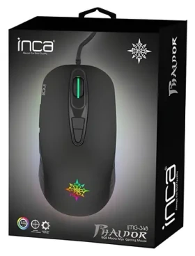 INCA IMG-348 černá / Herní drátová myš / optická / 3200 DPI / 7 tlačítek / RGB / USB-A / 1,65 m (IMG-348)
