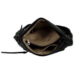 Stylová dámská koženková crossbody kabelka Orniva, černá