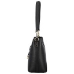 Luxusní dámská kožená kabelka na rameno Bertha, černá