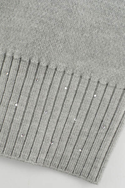 DÁMSKÁ ČEPICE S FLITRY Z MODALU CZ103 šedá 54-58