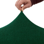 Super strečové potahy HARMONIA zelená taburet (40 - 60 cm)