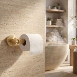 REA - Držák na toaletní papír 29105 Rivo Brush Gold REA-60110