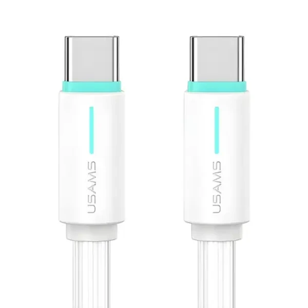 USAMS SJ734 bílá / Datový kabel / USB-C - USB-C / PD 60W / 1 m (SJ734USB02)