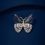 Brož se zirkony Esmeralda - motýl, Zelená