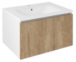 SAPHO - LOREA umyvadlová skříňka 70x44x51,2cm, 1x zásuvka, dub alabama/bílá mat LE070-2231