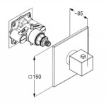 KLUDI - Decus Termostatická baterie pod omítku, kartáčované zlato 54739N075