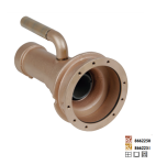 Hugo Lahme hydromasážní tryska s přisáváním vzduchu, hloubka 240 mm, napojení 2“ int. a ½“ int.