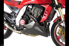 Kawasaki Z1000 03-06 Klín pod motor - 3 barvy - Černá-stříbrná mřížka